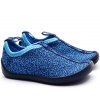 Dětské barefoot bačkory Affenzahn Homie Paw Knit Bear blue 00850-3005-780