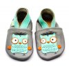 Hopi Hop BAREFOOT kožené capáčky SOVÍK ŠEDÉ