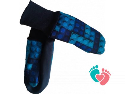 Softshellové rukavičky - tm. modré s legem