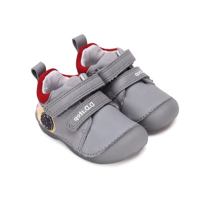 D.D.STEP chlapčenské celokožené topánky - Sivá (Veľkosť 23)