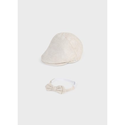 Chlapčenská čiapka+motýlik MAYORAL - Béžová (Veľkosť 46)