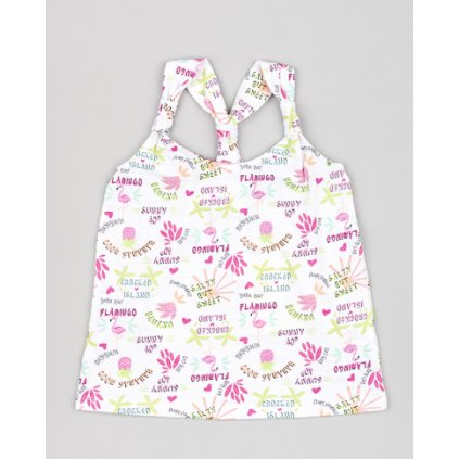 Dievčenský letný top na ramienka - Biela (Veľkosť 110)