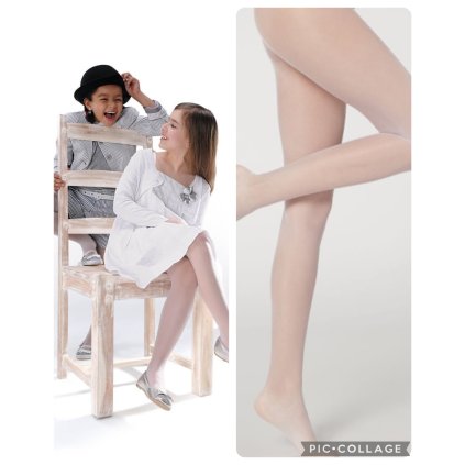 Dievčenské silonky ALA - Biela (Veľkosť 146/152)