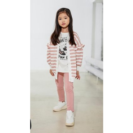 Dievčenský bavlnený sveter - Ružová (Veľkosť 140/146)