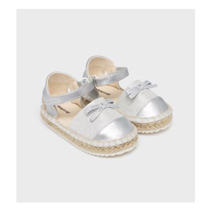 MAYORAL dievčenské plátené balerínky - Strieborná (Veľkosť 23)