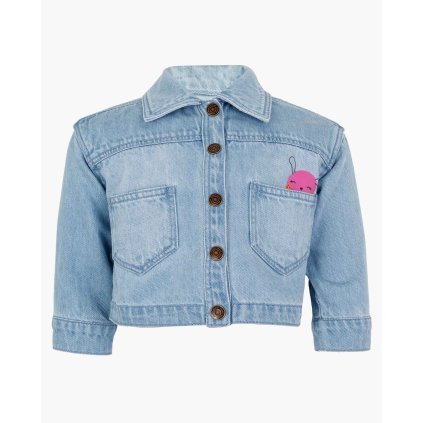 Dievčenský rifľový kabát - Modrá (Veľkosť 92)