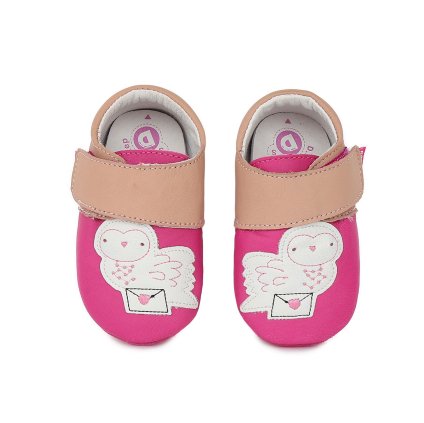 D.D.Step dievčenské kožené capačky - Ružová (Veľkosť M)