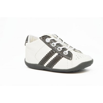 Celokožená obuv pre prvé kroky WANDA - Biela (Veľkosť 17)