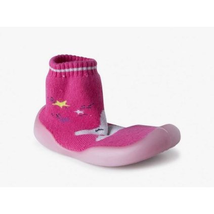 Ponožková barefoot obuv - Cyklámenová (Veľkosť 24/25)