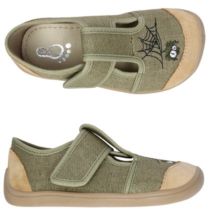 Chlapčenské barefoot papučky - Zelená (Veľkosť 31)