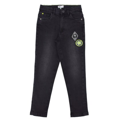 Mäkké bavlnené rifle na zips chlapčenské - Čierna (Veľkosť 152)