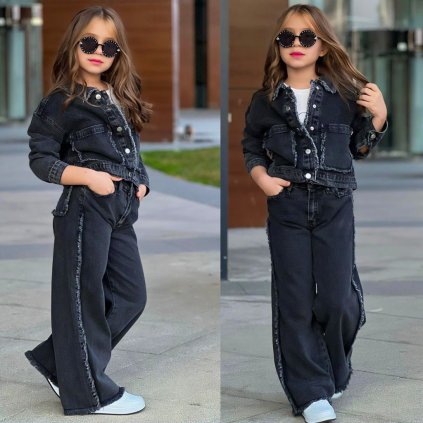 3 dílná dívčí riflová souprava MM 836