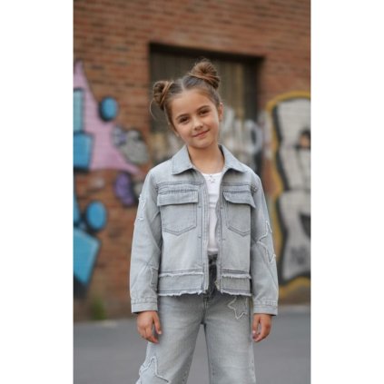 Dívčí riflová bunda MM 204 GREY