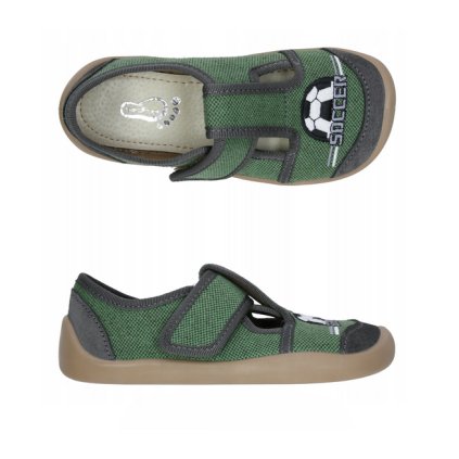 Chlapčenské barefoot papučky - Zelená (Veľkosť 31)