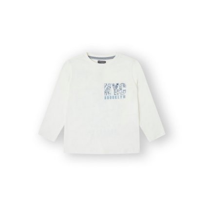 Chlapčenské tričko dlhý rukáv - Cream (Veľkosť 158)