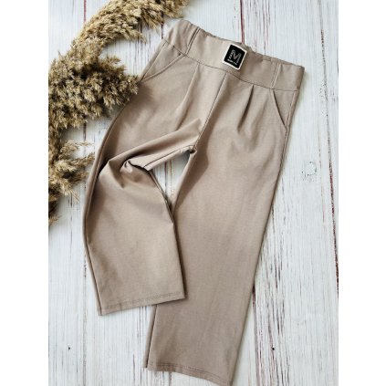 Dievčenské rozšírené nohavice - Béžová (Veľkosť 152/158)