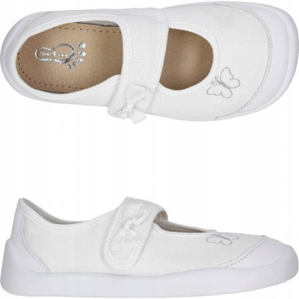 Dievčenské barefoot papučky - Biela (Veľkosť 28)