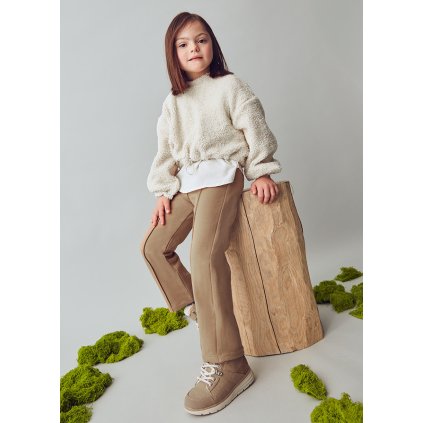 MAYORAL dievčenské rozšírené nohavice - Béžová (Veľkosť 140)