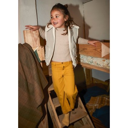Dievčenské rozšírené nohavice - Žltá (Veľkosť 140)