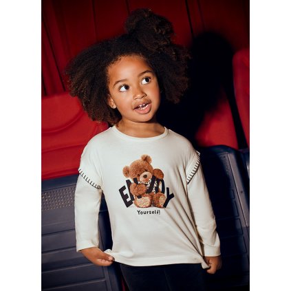 MAYORAL bavlnené dievčenské tričko - Béžová (Veľkosť 134)