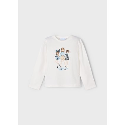 MAYORAL bavlnené dievčenské tričko - Biela (Veľkosť 140)