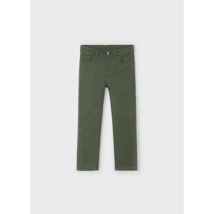 MAYORAL chlapčenské slim-fit nohavice - Khaki (Veľkosť 140)