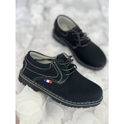 Chlapčenská spoločenská obuv - Čierna (Veľkosť 27)