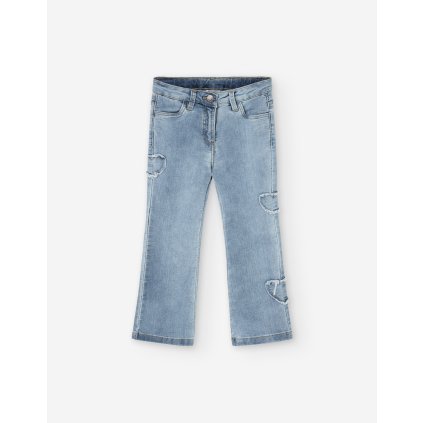 Dievčenské zvonové rifle - Modrá (Veľkosť 140)