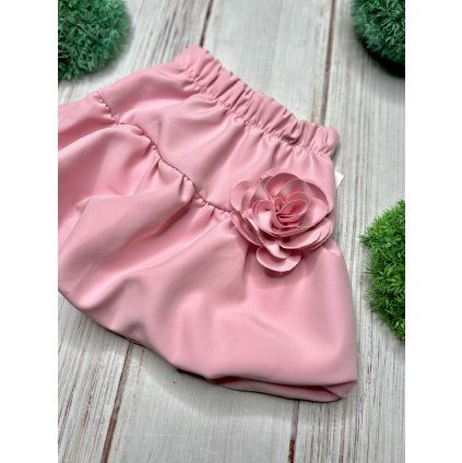 Dievčenská sukňa s ružou - Ružová (Veľkosť 152/158)
