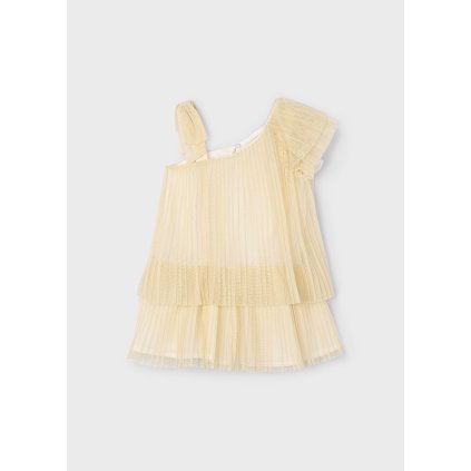 MAYORAL dievčenské letné šaty-elegantné - Champagne (Veľkosť 140)