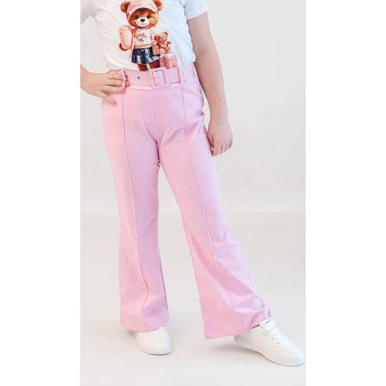 Dievčenské rozšírené nohavice - Ružová (Veľkosť 104/110)