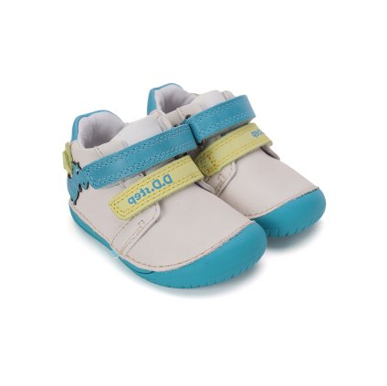 BAREFOOT kožená chlapčenská obuv DD STEP - Biela (Veľkosť 22)