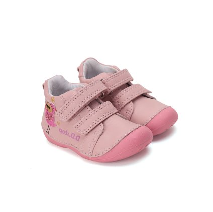 Dievčenská kožená obuv D.D.STEP - Ružová (Veľkosť 22)
