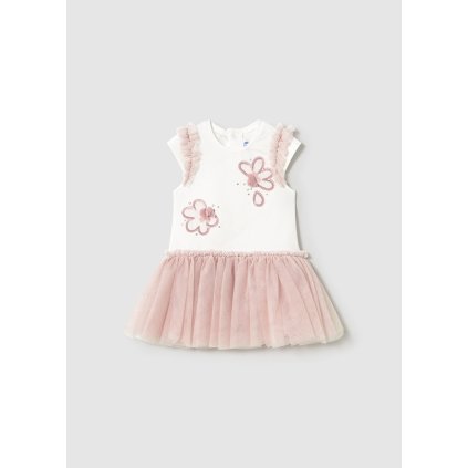 MAYORAL bavlnené dievčenské šaty tunika - Ružová (Veľkosť 80)