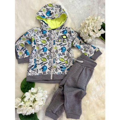 2 dielna tepláková súprava - Sivá (Veľkosť 80)