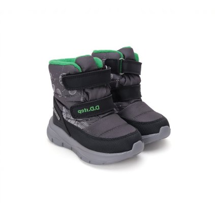 Chlapčenská zimná obuv s membránou D.D.Step AQUA-TEX - Sivá (Veľkosť 35)