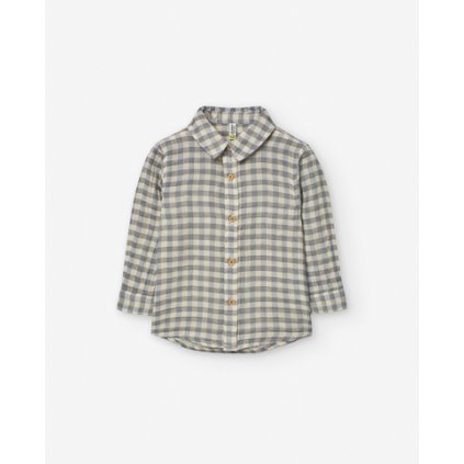 Chlapčenská kockovaná košeľa - Modrá (Veľkosť 98)