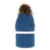 Chlapčenská zimná čiapka s nákrčníkom (Veľkosť 4-10 rokov, Farba Modrá)
