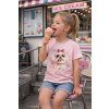 Růžové dívčí tričko se psem (Velikost 104/110)