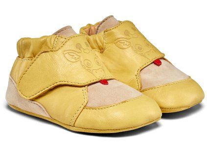 Dětské barefoot capáčky Affenzahn Crawling Shoe Leather Crawly Giraffe - žirafa