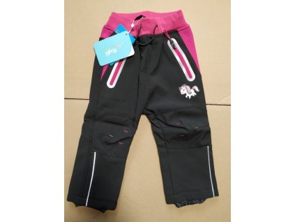 Dětské softshellové kalhoty Kugo HK1773 černá č. 1