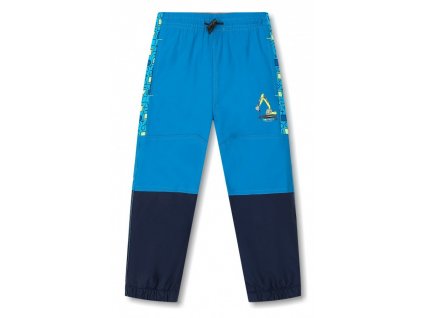 Dětské šusťákové kalhoty Kugo K6970 modré/tm. modré s fleesem č. 1