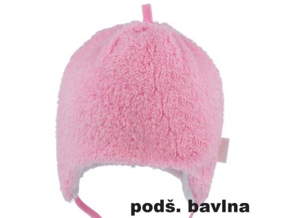 RDX dětská zimní vázací čepice 3694 růžová č. 1