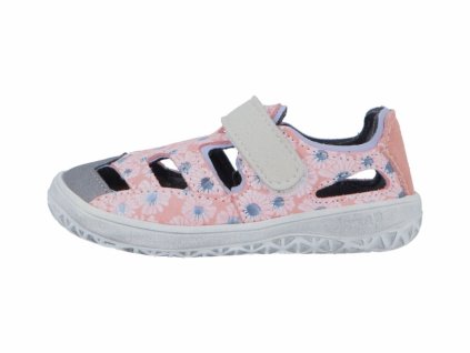 Dětské sandály Jonap Danny barefoot broskvová tisk č. 1