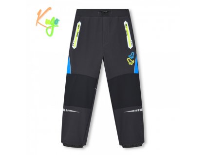 Dětské softshellové kalhoty Kugo HK3116 černá/zelená č. 1