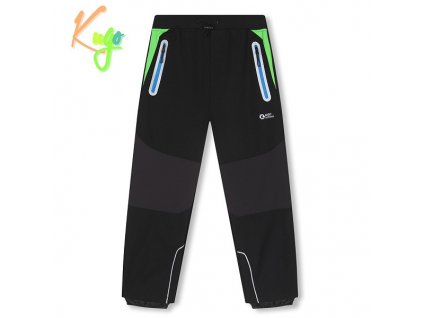 Dětské softshellové kalhoty Kugo HK2878q černá/zelená č. 1