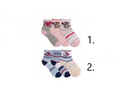 Kojenecké ponožky sada 3ks - Ministyle č. 1