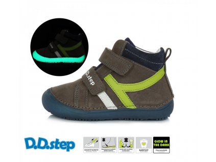 Dětské celoroční boty barefoot D.D.Step 063-316 Khaki č. 1
