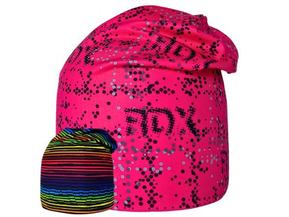 RDX dětská funkční oboustranná/dlouhá čepice F846E Tečky č. 1