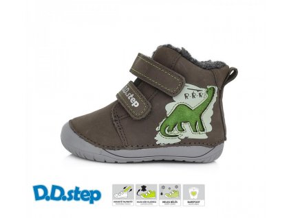 Dětské zimní boty D.D.Step barefoot W070-327 Dark Grey č. 1